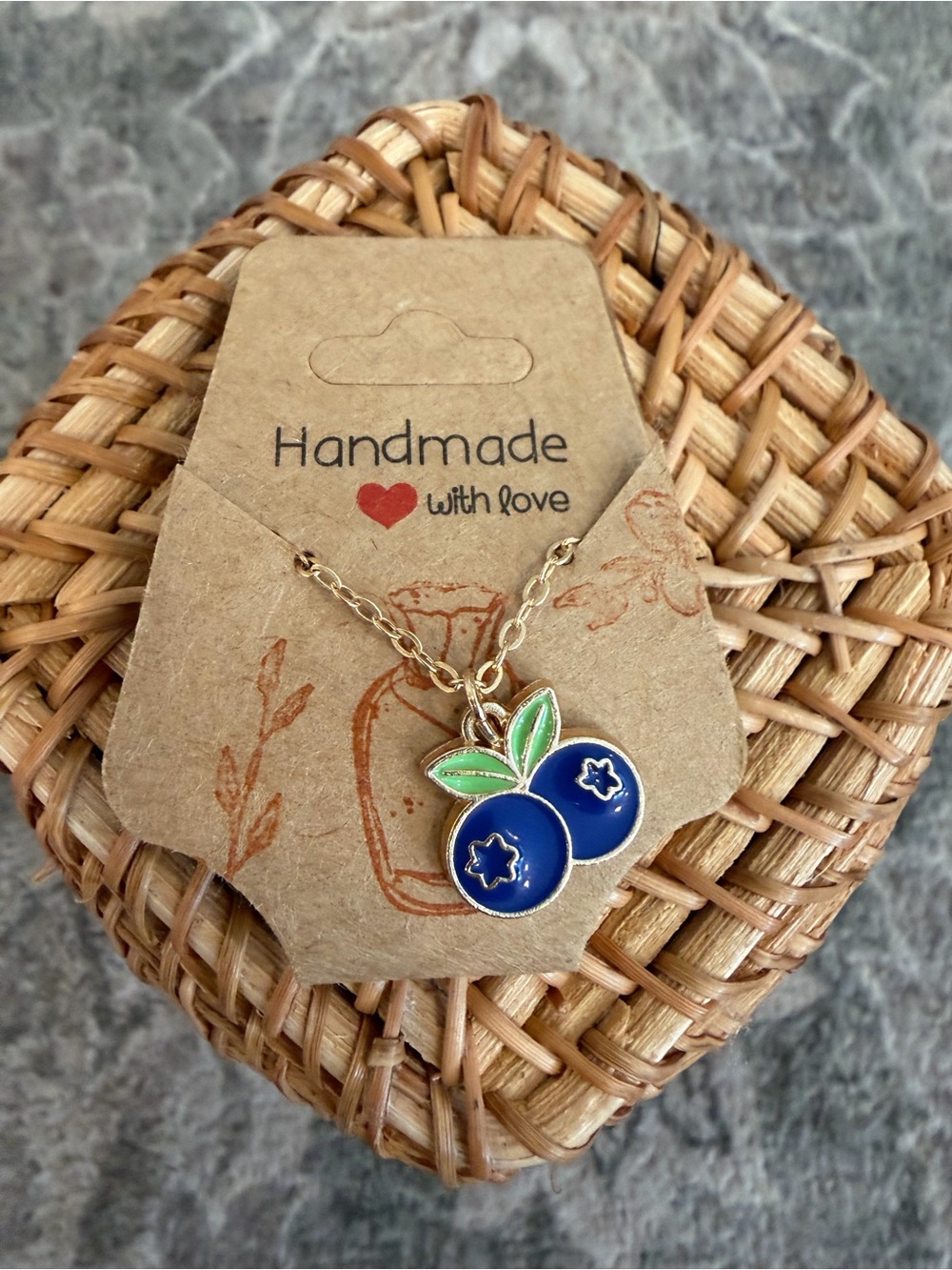 BLBRY - Handmade Gold Pendant Necklace